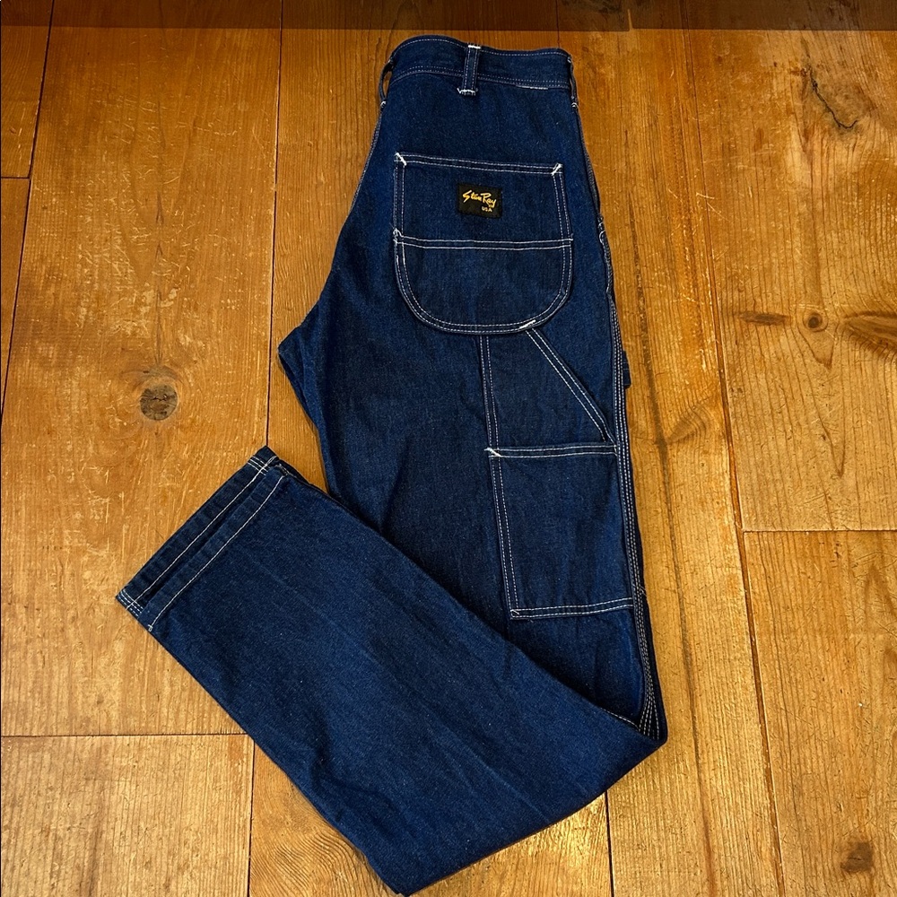 Vintage 90s Stan Ray Carpenter Jeans, 28x32, dark blue